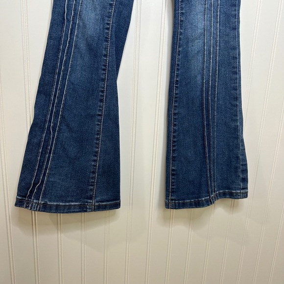 Joes Jeans Girls High Rise Flare Medium Wash Curved Seam Denim Blue Size 12 - Picture 3 of 9